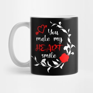 You make my heart smile, Valentine's day gift idea Mug